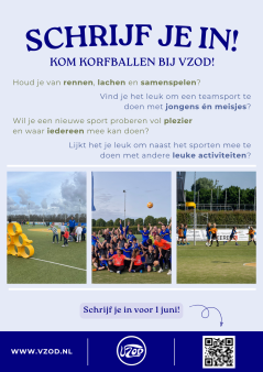 Kom je ook korfballen bij VZOD?