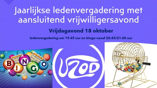 JAL met aansluitend ‘Bingo’ Vrijwilligersavond op vrijdag 18 oktober