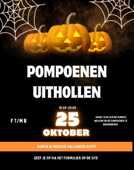 Pompoenen uithollen met Halloween