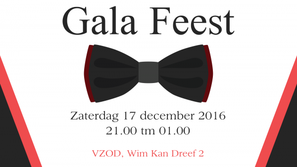 Gala feest op zaterdag 17 december 2016