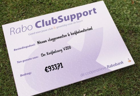 Mooie opbrengst Rabobank ClubSupport